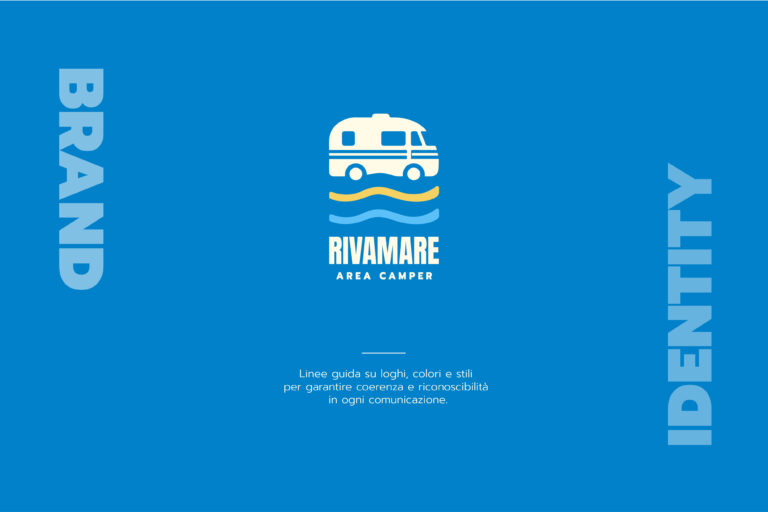 Brand Identity Area Camper Rivamare. Grafica by www.oto-oto.it